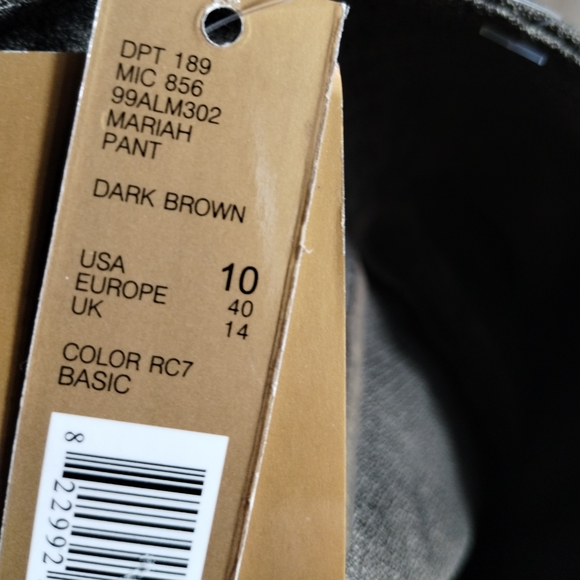 Alex Marie Dress Pants Size 10 Dark Brown Wrinkle Free Office Academia Interview - Picture 8 of 9